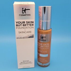 NIB it Cosmetics Your Skin But Better Foundation + Skincare Tan Warm 44 - New